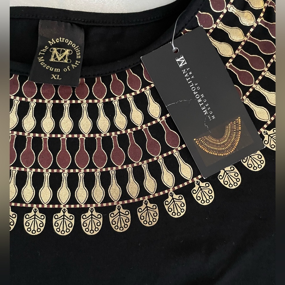 Metropolitan Museum of Art 3/4 Sleeve Sz XL Egyptian Embellished Collar - Picture 5 of 15